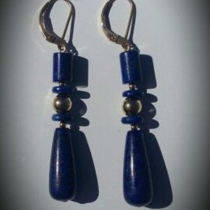 14kgf Blue Lapis Lazuli Earrings NWT